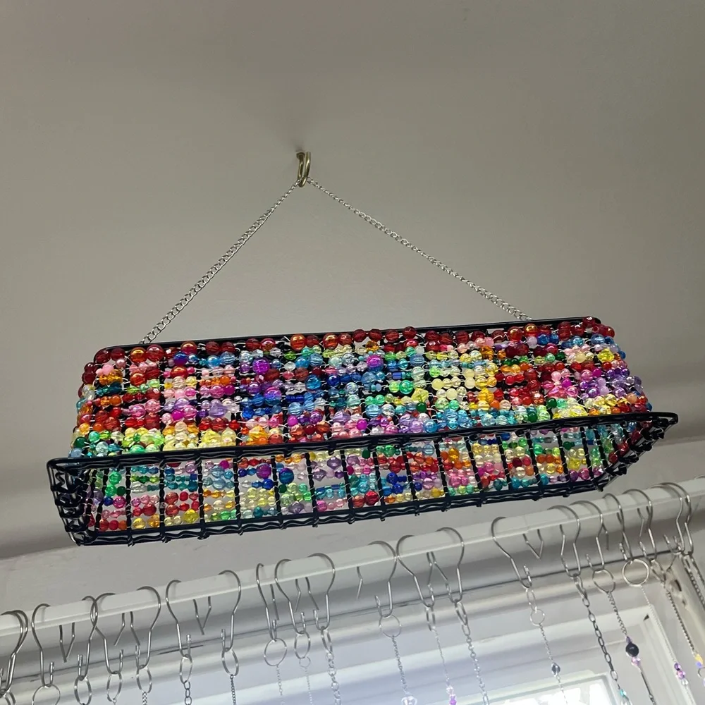Colorful Crystal and Beaded Chandelier Decor Sun Catcher